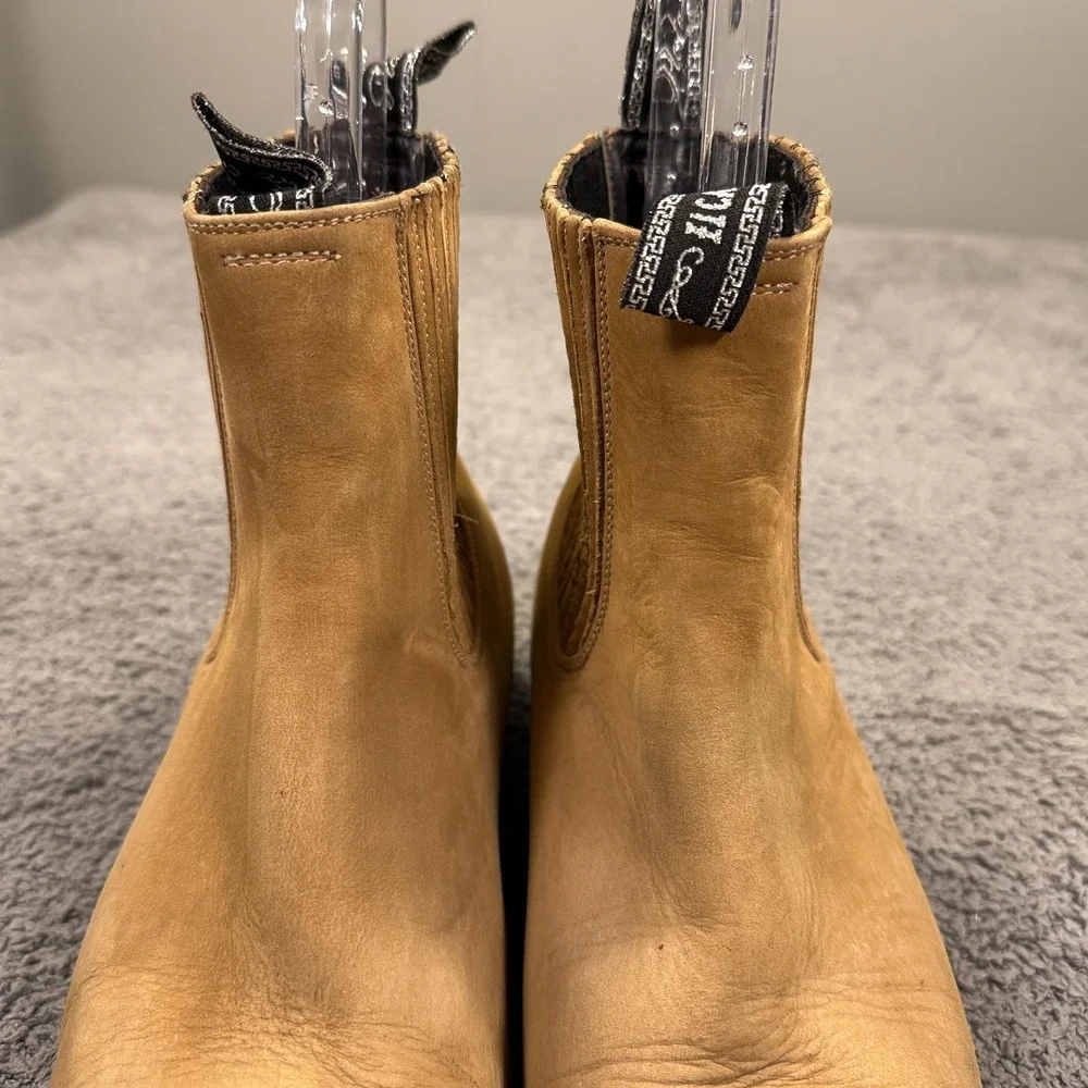 El Canelo Boots Mens Size 9 Tan Suede‎ Chelsea Roper Ankle Nobuck Leather Charro